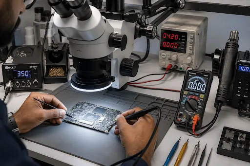 Diagnostics & Micro-Soldering Equipment for Smartphone Logic Board Repair