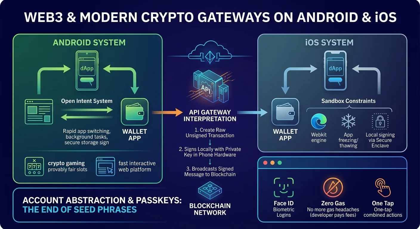 How Web3 and Modern Crypto Gateways Function on Android and iOS